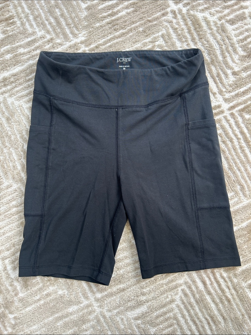 J. Crew Black Athletic Shorts with Side Phone Pockets, M